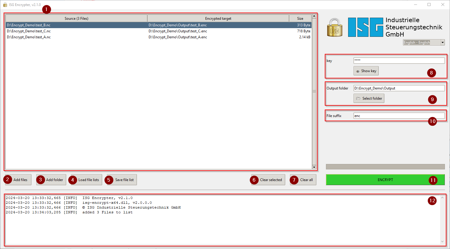 Overview of how to apply the ISG Encypter